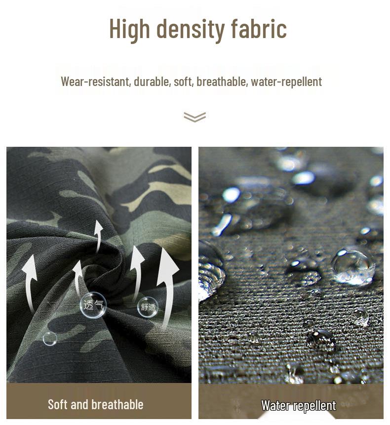 Men's Mid-Length Camouflage Cotton Jacket: Thick, Waterproof, Cold-Proof with Fleece Lining & Reflective Strips for Winter Workwear