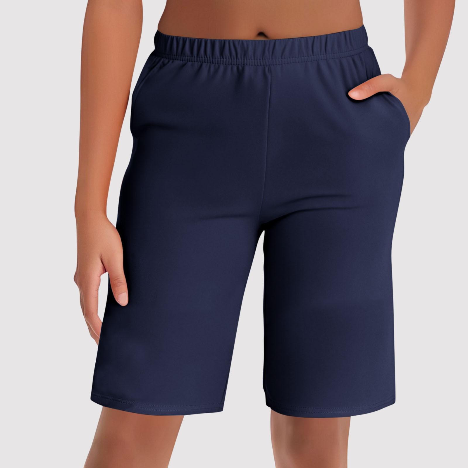 

Женские утягивающие леггинсы с высокой талией, брюки-клеш с эластичной талией и короткими штанинами больших размеров L