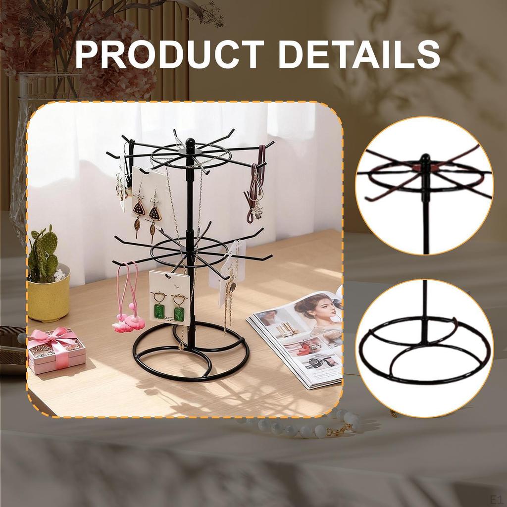 2 Tier Keychain Display Stand Earring for Earrings Exhibitions Necklace