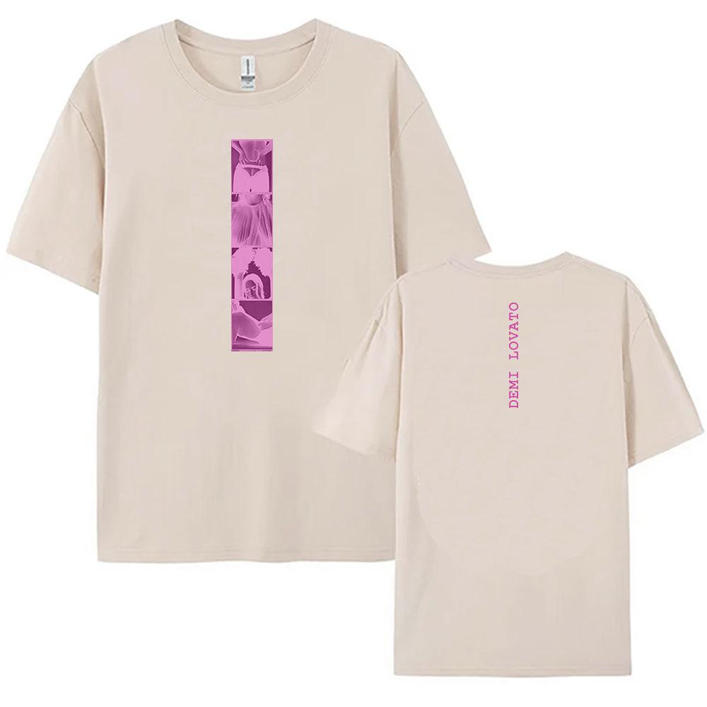 

DEMI LOVATO Hot Selling 100%cotton men s shirt hip-hop Y2k Graphics short sleeve oversized Women s Short Sleeved Cheap Tshirt 4XL