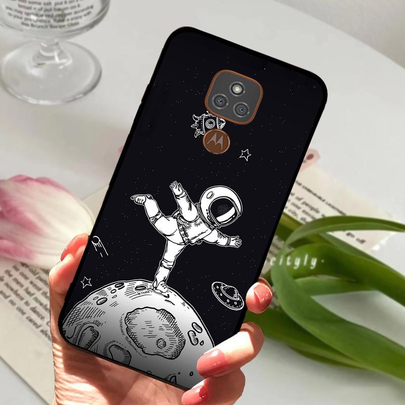 For Motorola Moto E7 Plus Cases E7Plus Cover Soft TPU Silicone Back Cover For Moto E7 E7i Power Case Black Bumper Shells Etui