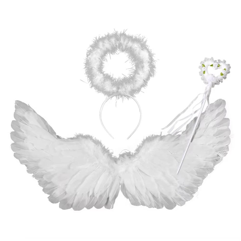 Sweet Feather Wing Hair Band Halloween Cosplay Accessories Demon Feather Wing  Cosplay Dress