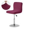1 PC Jacquard Bar Chair Cover Short Back Bar Stool Seat Slipcovers Hotel Banquet Dining Small Size Chair Case Solid Color