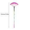 Large Flat Highlight Blush Fan-Shaped Makeup Brush Powder Loose Powder Face Brush Korean Soft Cosy Even Color Tools For Women
