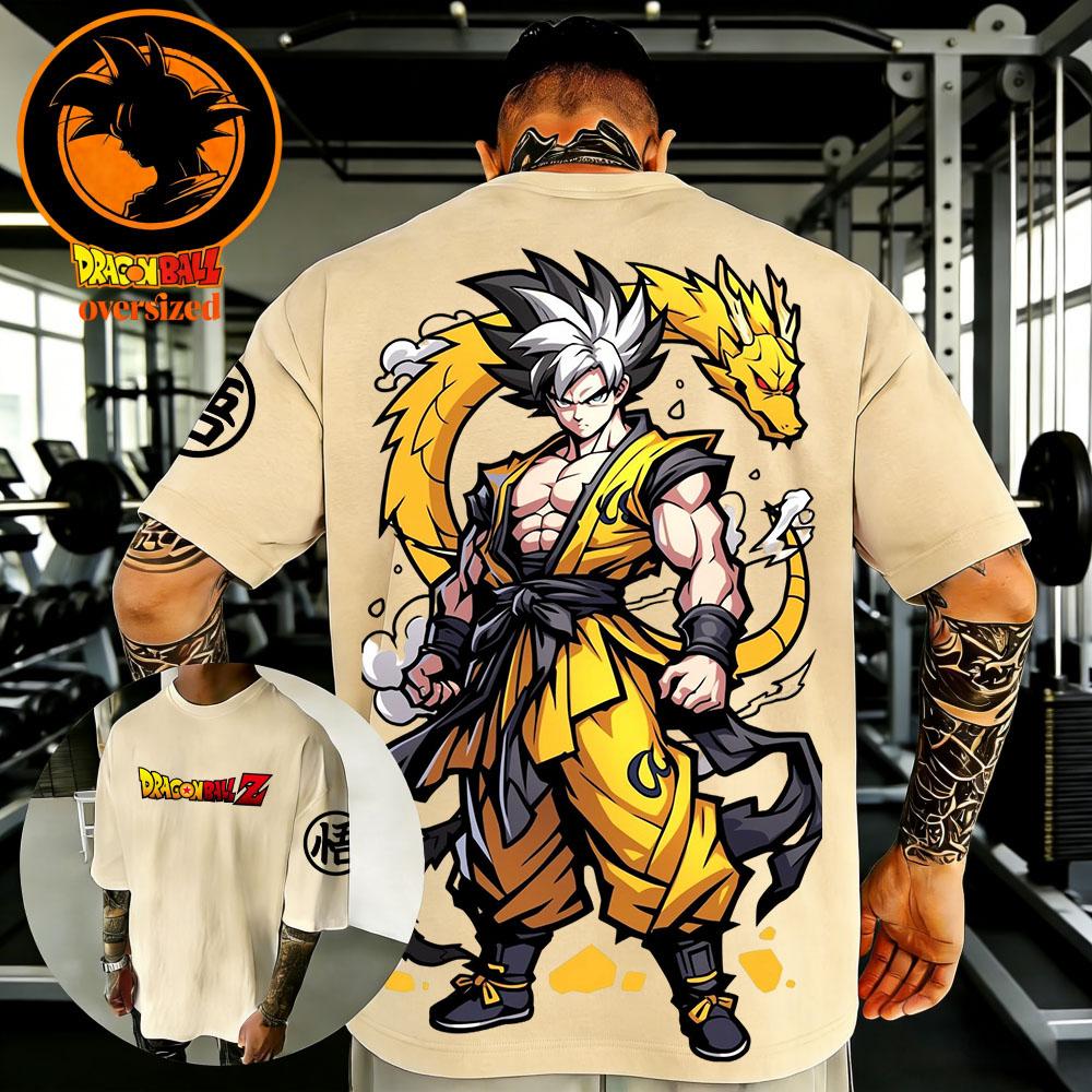 Summer Dragon Ball Retro Men's Fitness T-shirt Suitable for Both Men and Women