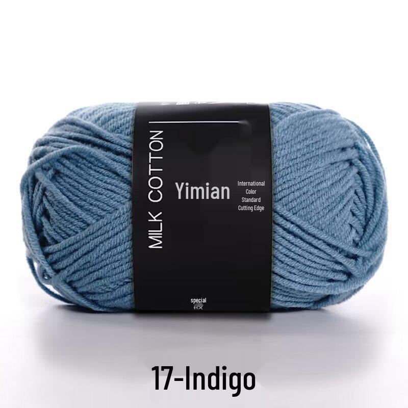 4-Ply Yimian Medium-Fine Milk Cotton Baby Yarn for Hand-Knitted DIY Projects