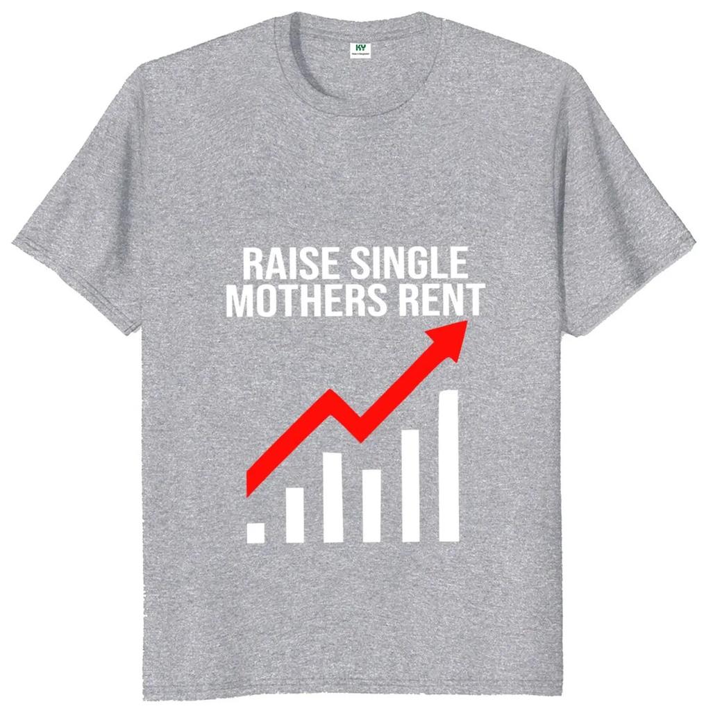 Raise Mothers Rent T Shirt 2022 Meme Trend Hipster Short Sleeve Casual 100% Cotton Unisex T-shirts EU Size Oversized