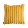 Autumn & Winter Plush Stripe Lumbar Pillow - Christmas Orange & Halloween Rabbit Fur Texture Throw Cushion