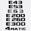 3D ABS Car Tail Rear Trunk Letters Emblem Badge Sticker For Mercedes Benz E Class E200 E220 E250 E300 E350 E220d E350e W212 W213