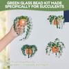 Crystal Leaf Pieces Beaded Plant Kit with Plant Pots Beads Plant Craft  for Plant Lovers