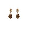 Maillard Atmosphere Brown Irregular Water Drop Earrings, Light Luxury Niche Retro Oval Earrings