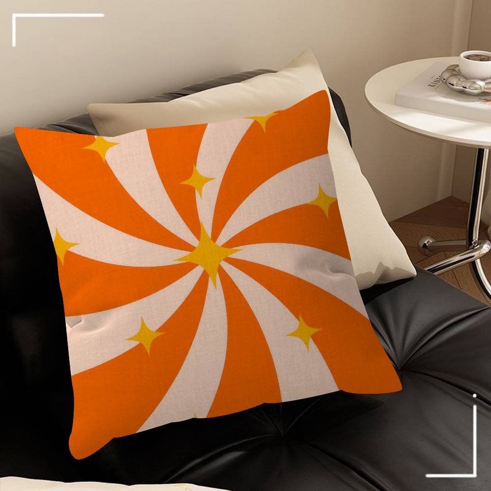 Art Abstract Geometric Maple Design Cushion Cover Happy Autumn Harvest Decor Holiday Decorati Pillow Cover
