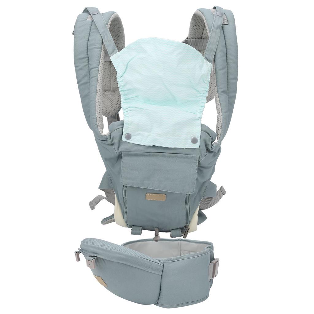 Marsupiu reglabil pentru bebeluși, respirabil, pentru nou-născuți și copii mici, ergonomic, cu îngroșare, culoarea șoldului, culoarea cyan