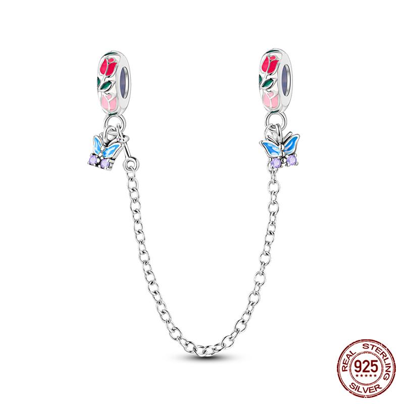 Copper Heart Shaped Keylock Cross Pattern Fantasy Cat Claw Safety Chains Fit Qikaola Original Bracelets Diy Jewelry