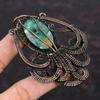 Cuprite Chrysocolla Pendant Copper Wire Wrapped Gemstone Jewelry Handmade Pendant Copper Wire Wrapped Pendant Octopus Pendant Gift For Women