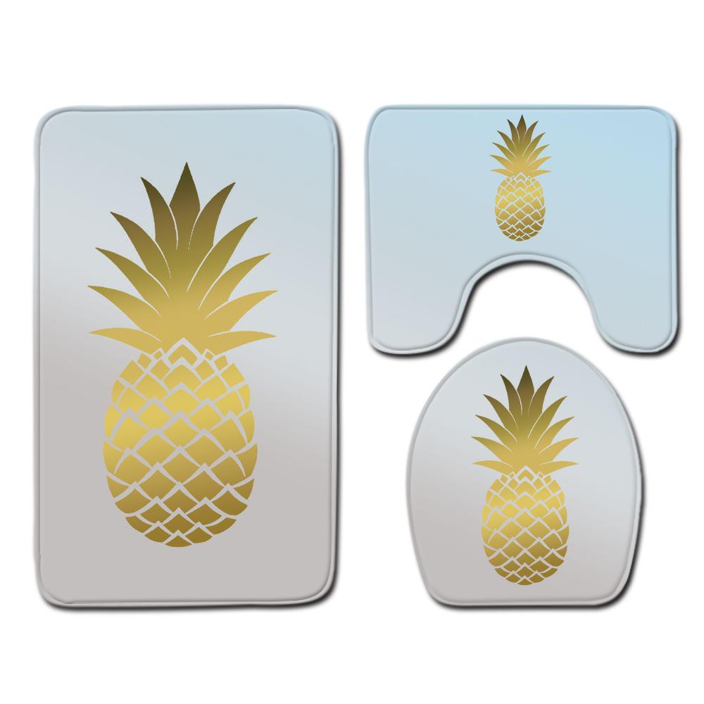 Covor de podea creativ din trei piese pentru toaletă, covor de ușă, covor de baie, covor de ușă moale antiderapant