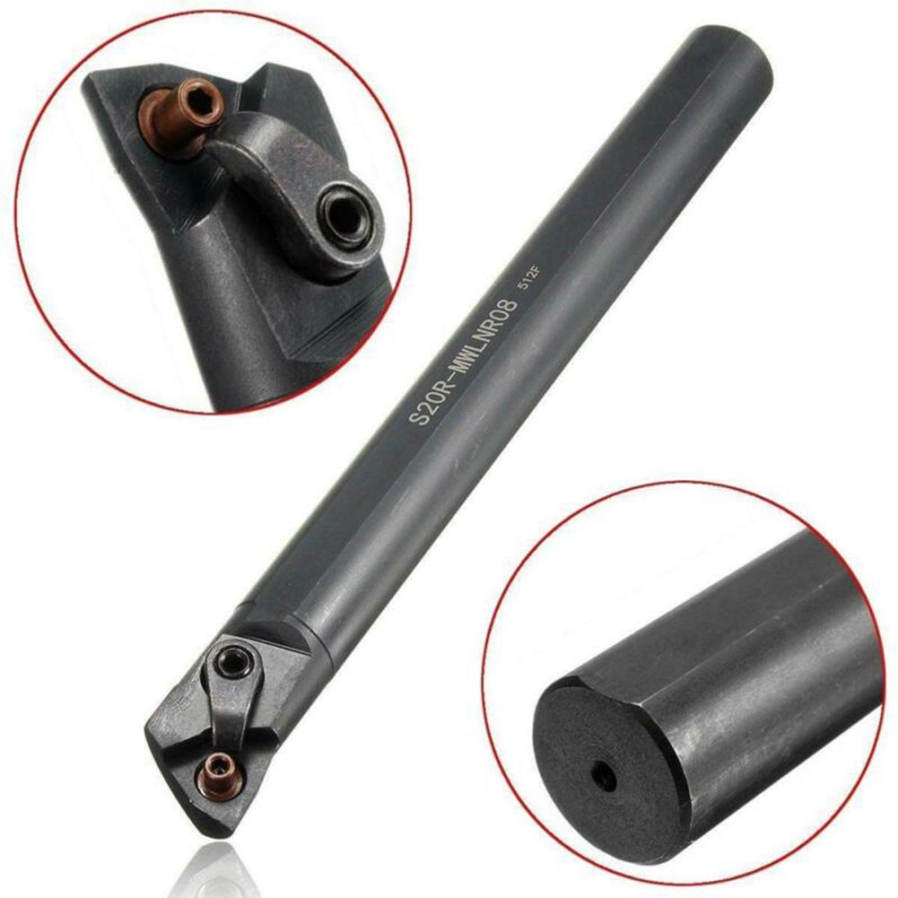 S20R MWLNR08 CNC Lathe Tool Holder with 10 WNMG080404 Carbide Inserts for Steel Processing and Harsh Environments
