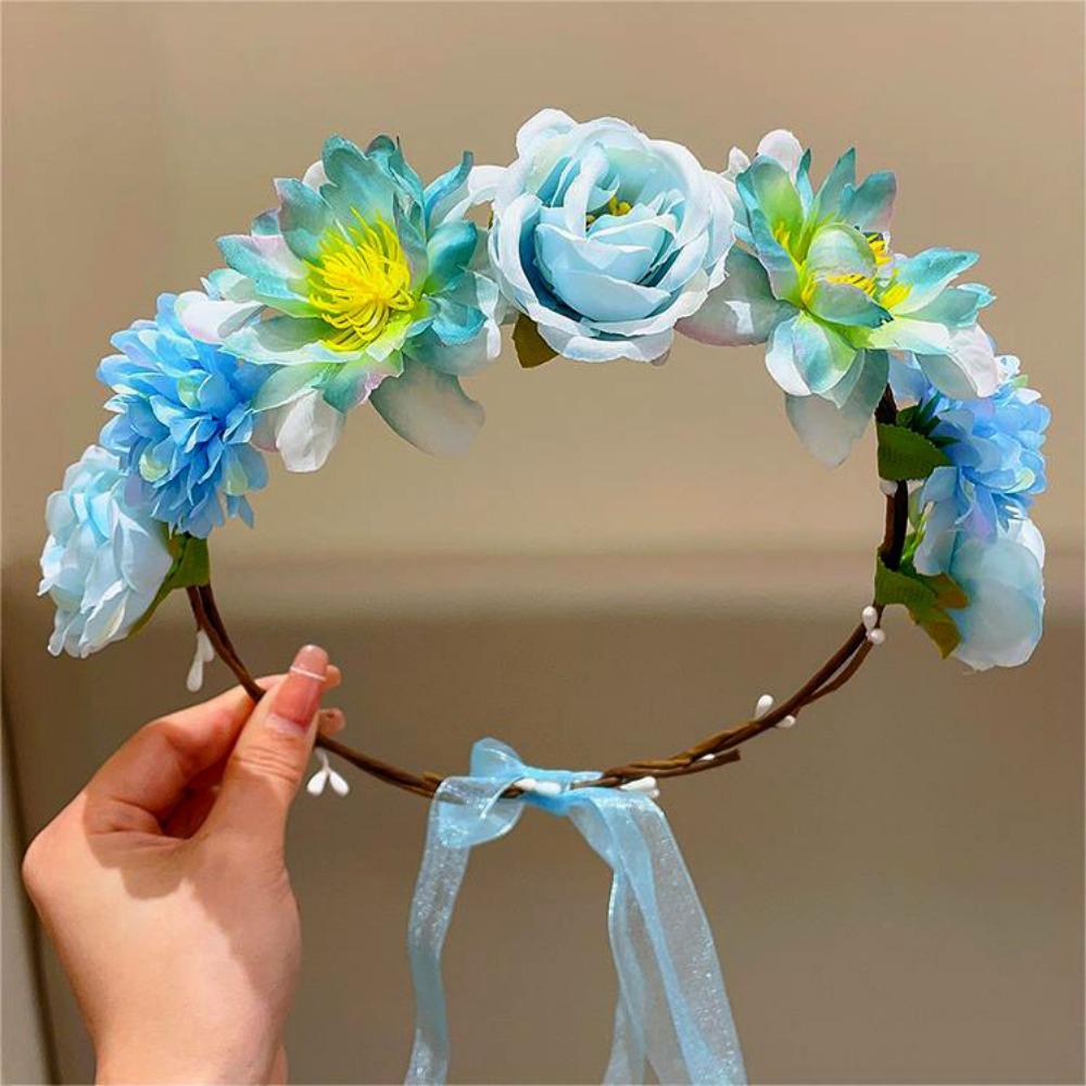 Multistyles Women Wedding Floral Headband Fashion Party Bride Garland  Wedding Baby Shower Decor