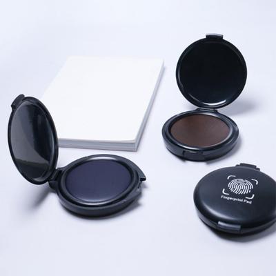 1Pc Almofada de tinta para impressão digital Almofada de tinta para impressão digital de notário Cartões de identificação de segurança Suprimentos Kit de impressão digital