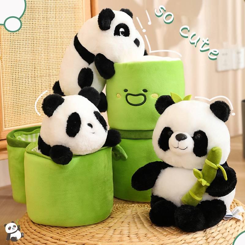 Authentic Panda Plush Toy With Bamboo Perfect Souvenir From China!