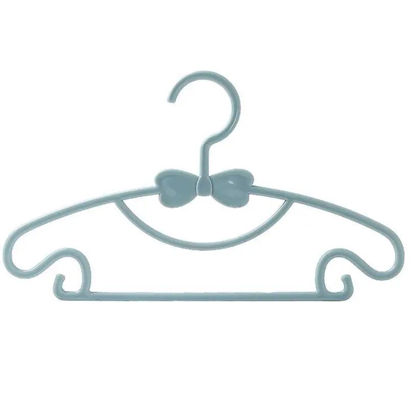 10-50PCS Kids Hangers Baby Clothes Hangers for Drying Child Hanger with Bow Design for Home Use Dry Wet Two Use
