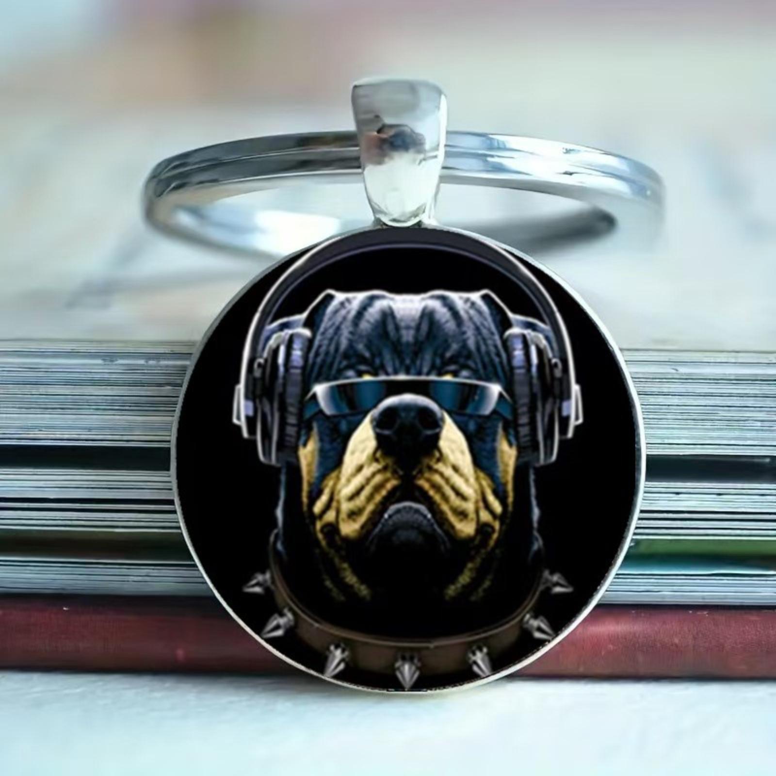 

Fashion Alloy Keychain Pendant Round Metal Key Ring One Size