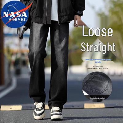 NASA MARVEL Men's Straight Loose Jeans