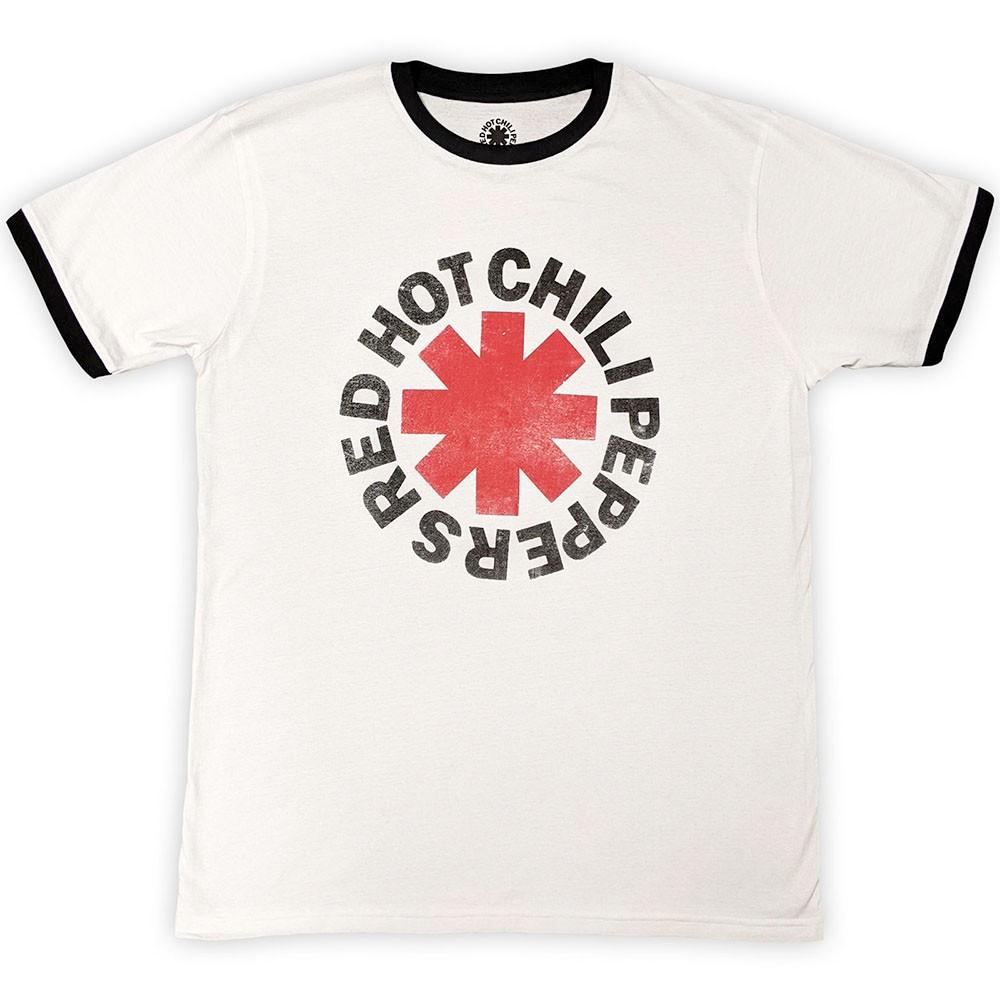 

Red Hot Chili Peppers - Logo - White Ringer t-shirt Unisex T-Shirt L