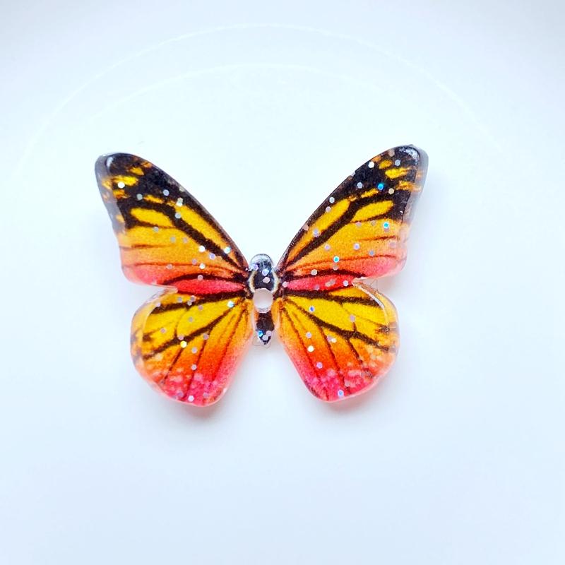 

10Pcs Resin Lovely Mixed Cute Color 3D Butterfly Cabochon Scrapbook Kawaii DIY Embellishments Accessories K59