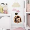 Cute Wall Decoration 2Pcs 3D Cartoon Mouse Cat Stickers Self-adhesive Nursery Decal Removable Waterproof High-Quality PVC Material Wear-resistant Easy