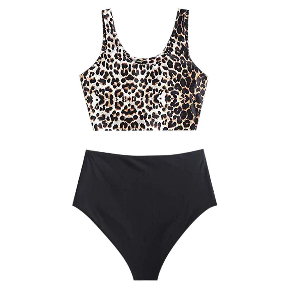 Sexy Women Bikini Set Leopard Print Padded Swimwear Bathing Swimsuit Beachwear