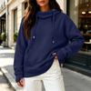 Women's Casual Long Sleeve Hoodie Sweatshirt with Neck, Pullover Top for Everyday Wear