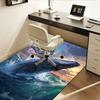 Whale Theme Office Carpet Chair Mat: Large Size, Non Slip Desk Pad for Home Decor, Suitable for Bedroom, Living Room, and Various Rooms