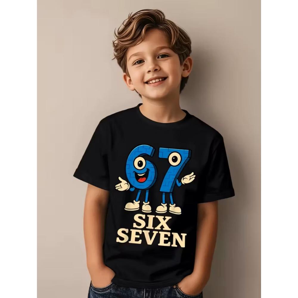 Fun children's T-shirts, chaotic and humorous games, novelty gifts for T-shirts, boys' tops, fashionable children's clothing