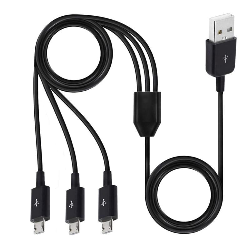 Micro USB Splitter Cable Data Sync Adapter Cable Split Micro USB Connection Fast Charging Cable Data Cord 100cm Long