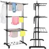 Springos ® Foldable Vertical Clothes Dryer with 3 Levels and 24 Bars - Large Drying Capacity, 17 M² Drying Surface