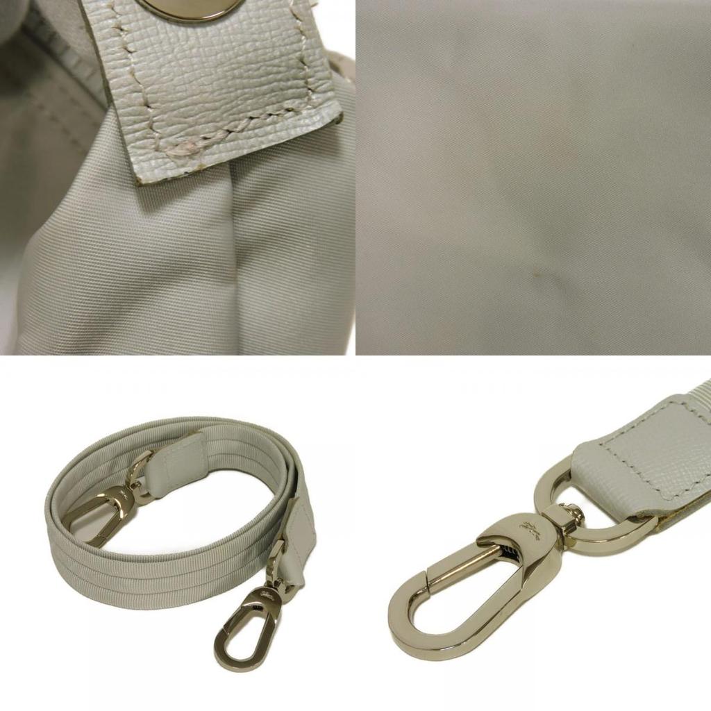 Gebrauchte Le Pliage Neo S (12768) L1512578023 7922 Logo Geprägte 2-Wege Schultertasche Schlauch Nylon Hellgrau Damen aus Japan