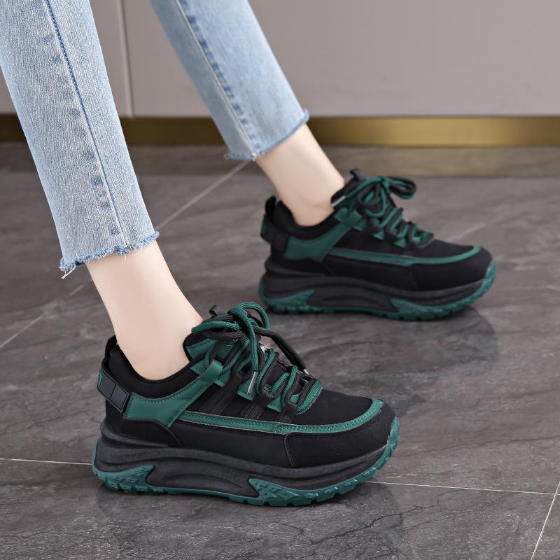 Ladies Footwear 2025 New Korean High On Platform Women's Dad Shoes Designer Luxury Aesthetic Original Arrival Quality Offers