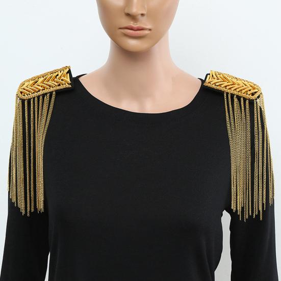 Charming Ornamental Accessories Tassel Chain Decorate Shiny Shoulder Tassels Handmade Epaulet Jewelry