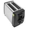 Compact Bread Toaster Portable ABS and Stainless Steel Wide Slot 2 Slice Toaster for Home