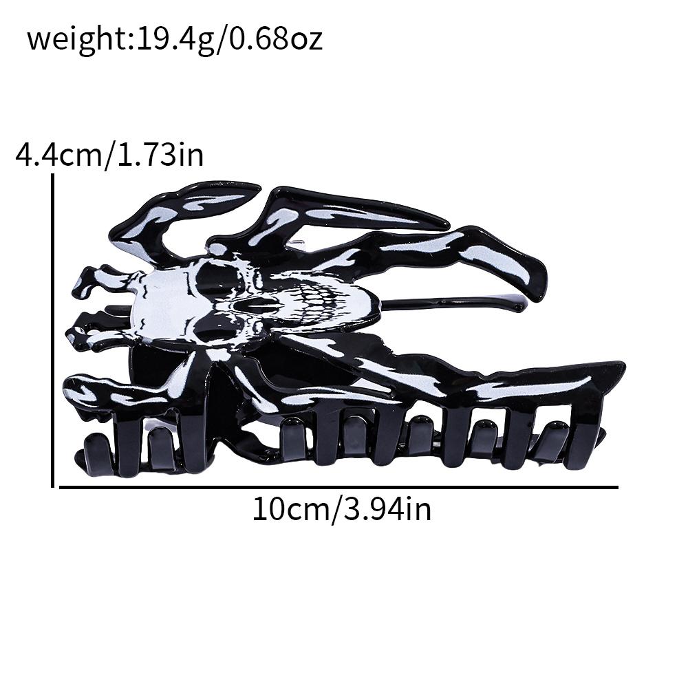Halloween Skeleton Hair Clip Black Series Unique Stylish Multi-Functional Hair Gripper Strong Hair Clamp Daily Hair Accessories