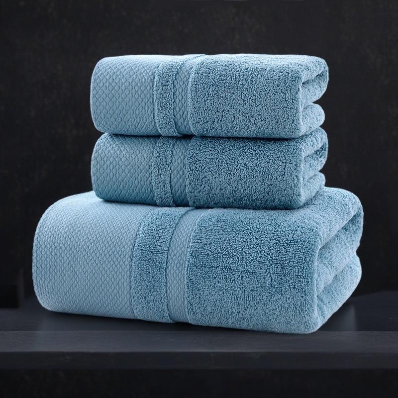 Pure Cotton Class A Soft Absorbent Embroidered Bath Towel - Luxurious, Thickened for Adults