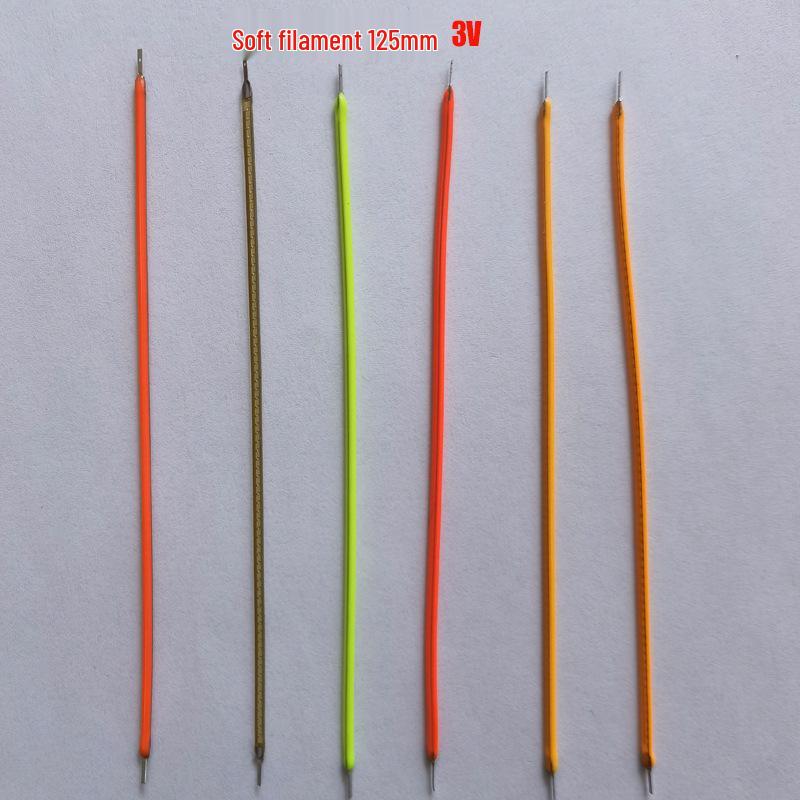 3V Soft Filament LED Wire Lights - Available in Red, Green, Blue, Yellow, Pink, and Multicolor; Sizes: 60MM, 80MM, 95MM, 125MM, 133MM.