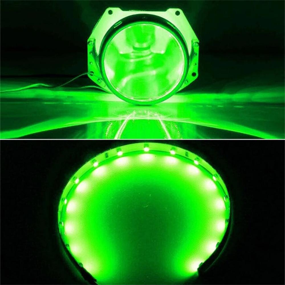 Sada 2 ks DIY Devil Eyes LED Halo Rings Kit HID projektor světlometů do auta 360° Demon Eyes LED světla upravená Q5 Hela Lens