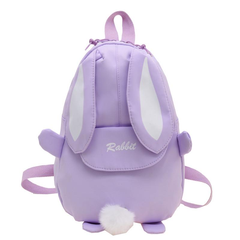 Girls' Cute Rabbit Backpack - Korean Style, Double Shoulder School Bag