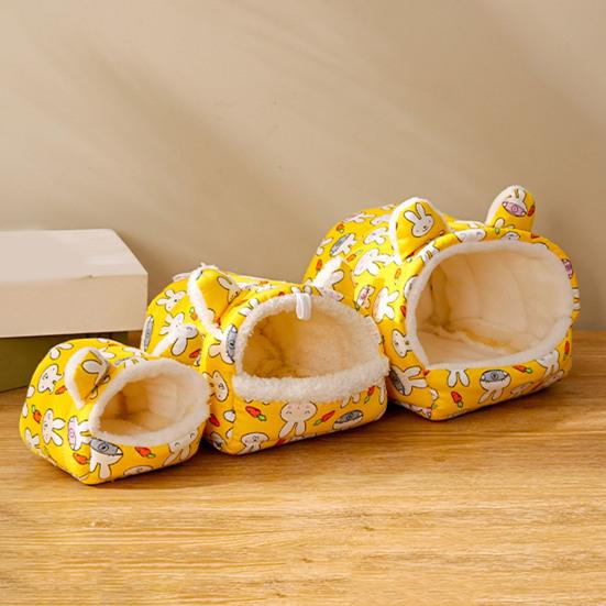 Ζεστό Σπιτάκι Χάμστερ Μικρό Ζωάκι Κατοικίδιο Κρεβάτι Ύπνου Κινούμενα Σχέδια Κουνέλι Καρότο Μοτίβο