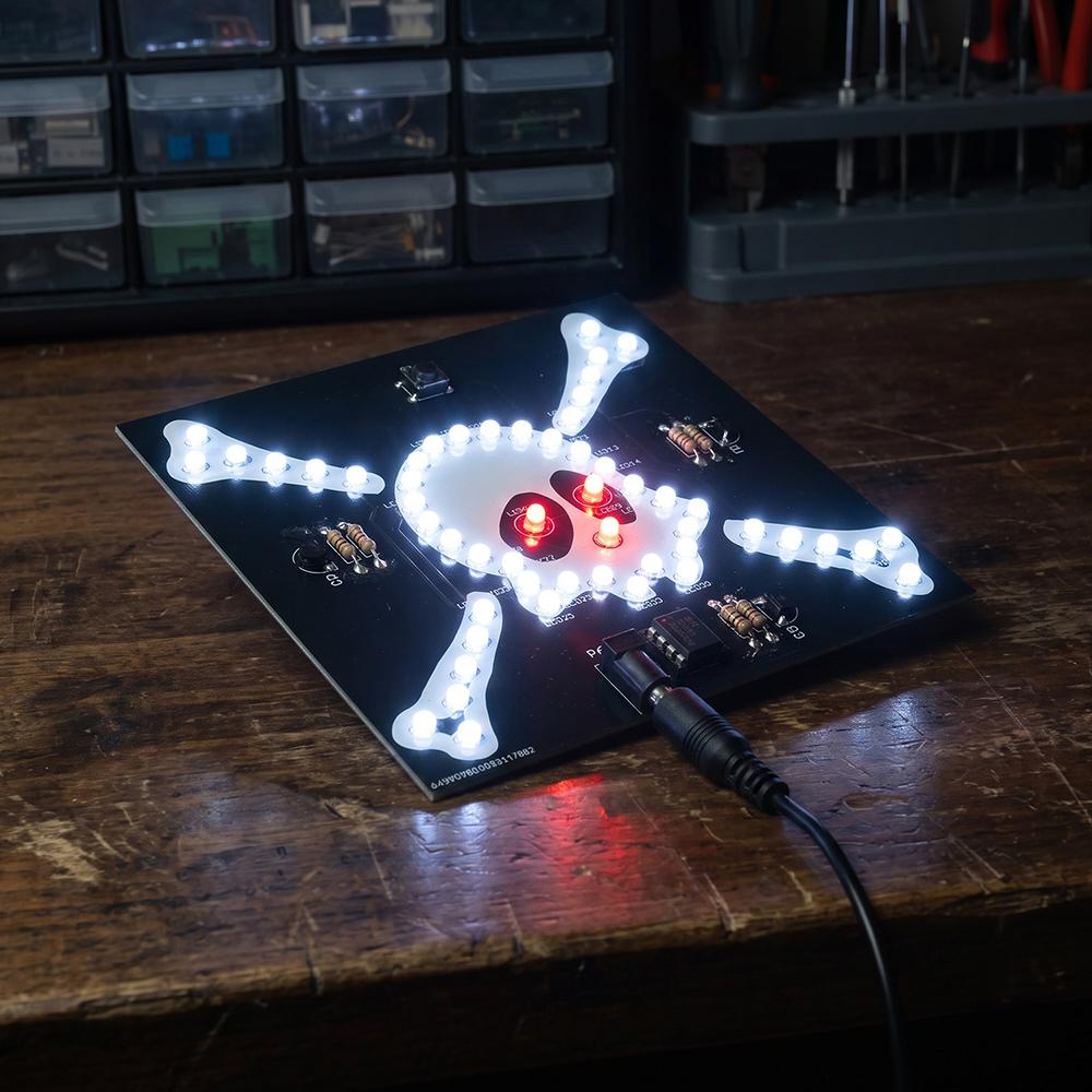 DC 5V Skull Led Light Diy Soldering Kit DC002 Interface 3 Lighting Modes Electronic Practice Kit For Beginner Welding Training
