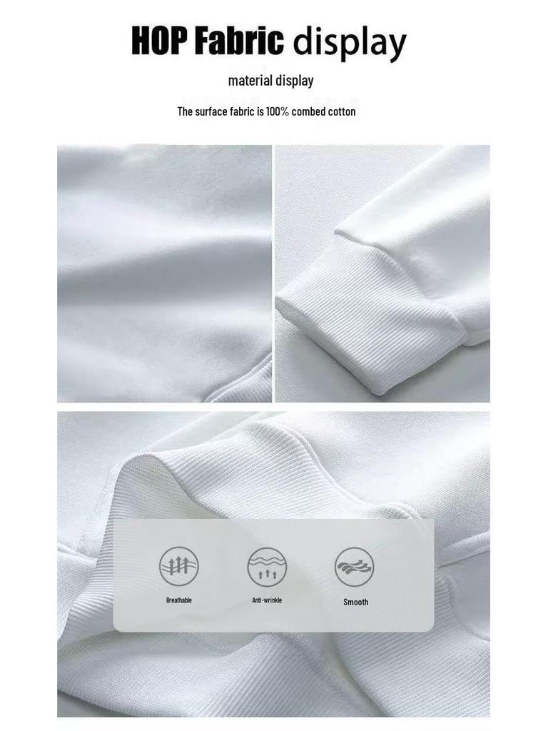 Men's Hong Kong Style Heavyweight Hoodie: Autumn/Winter Trendy Brand, Plus Velvet, Round Neck Casual Top