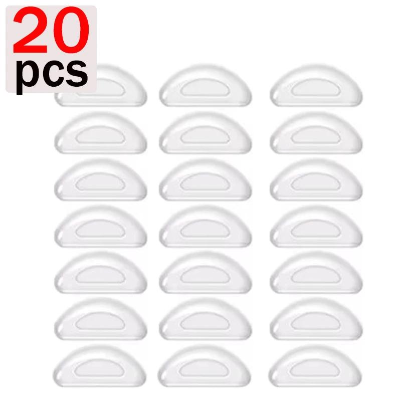 10/60pcs Glasses Nose Pads Adhesive Silicone Nose Pads Non-slip Transparent Nosepads for Glasses Eyeglasses Eyewear Accessories