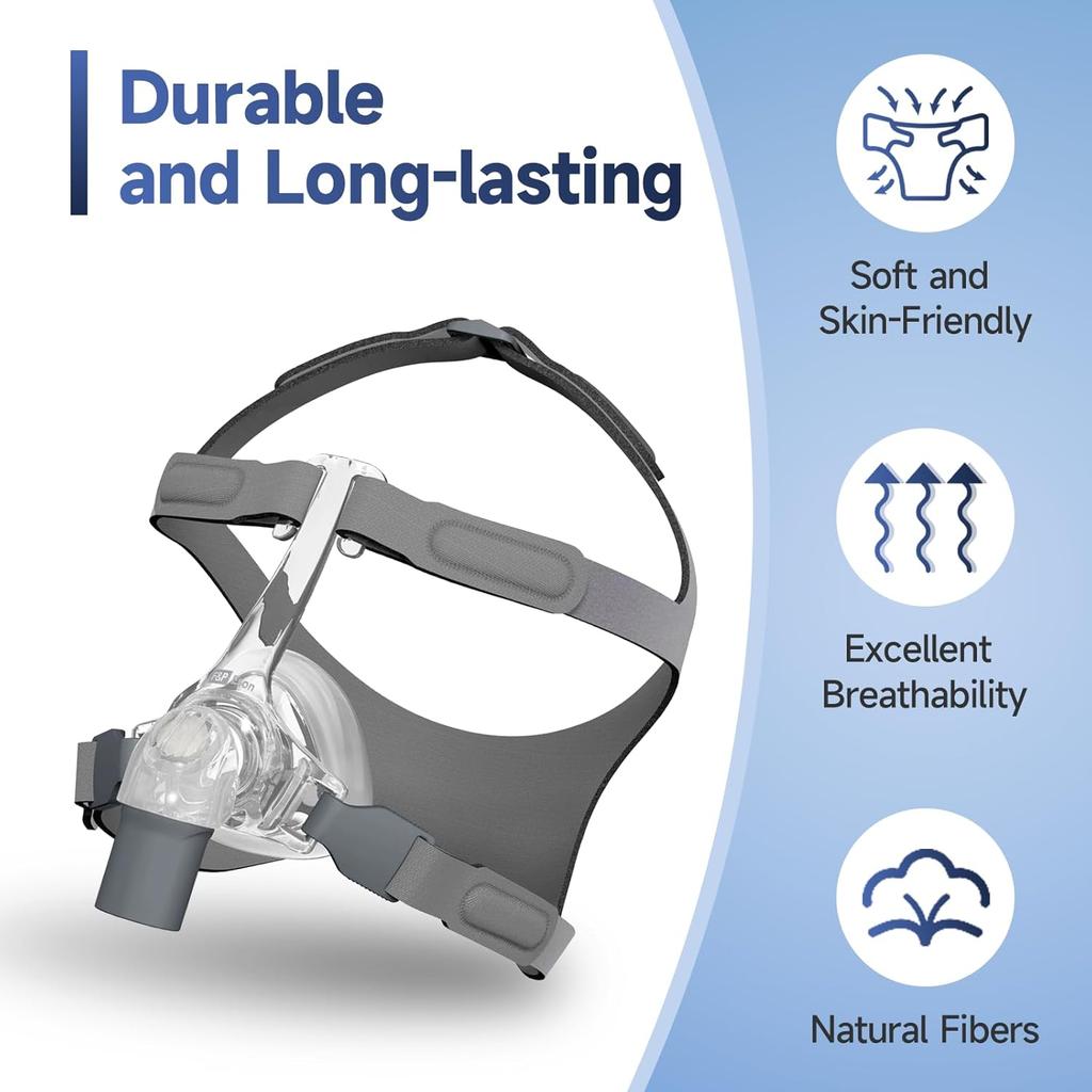 PalpitateC F&P Eson 2 Nasal Mask Headgear for Fisher and Paykel Simplus Full Face CPAP Mask, Eson CPAP Headgear - 1 Pack Replacement Straps